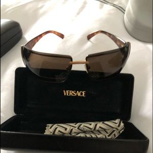 Brown tortoise Versace sunglasses